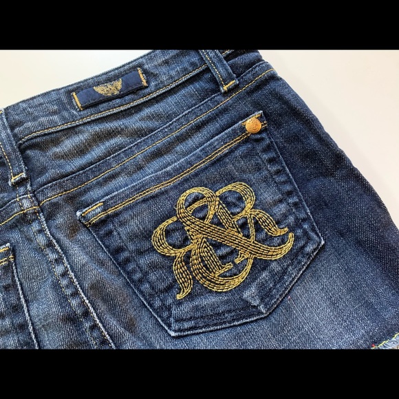 RARE Auth Rock & Republic denim mini skirt 24 - Picture 4 of 6